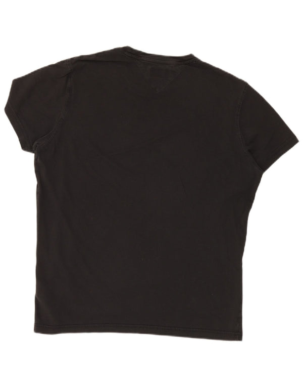 TOMMY HILFIGER Herren T-Shirt Top Medium Schwarz Baumwolle