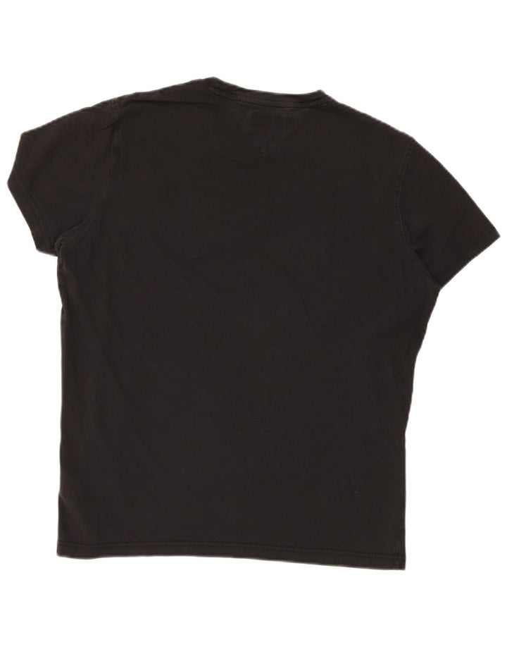 TOMMY HILFIGER Herren T-Shirt Top Medium Schwarz Baumwolle