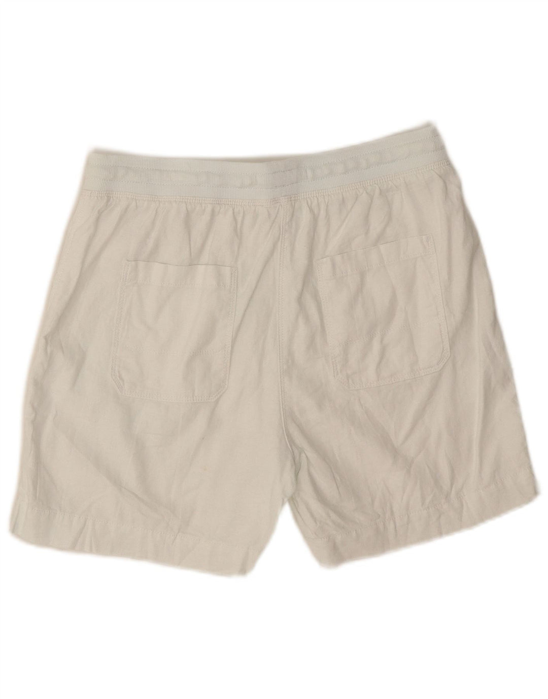 MARKS & SPENCER Damen Chinoshorts UK 10 Small W28 Weißer Farbblock
