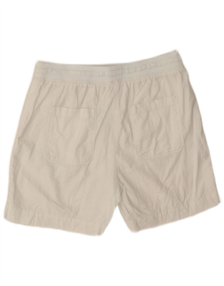 MARKS & SPENCER Damen Chinoshorts UK 10 Small W28 Weißer Farbblock