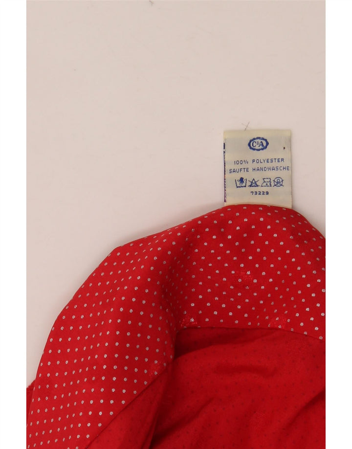 YESSICA übergroße Damen-Hemdbluse, EU 40, mittelrot gepunktetes Polyester
