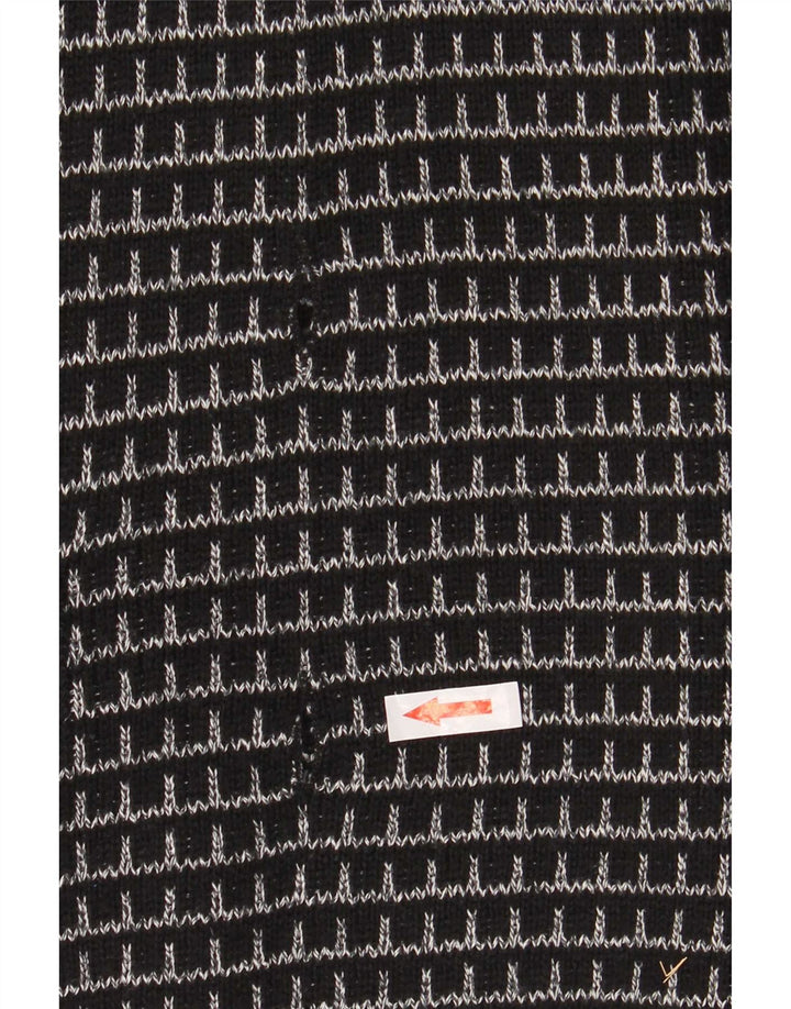 Settebello Herren-Strickjacke XL, schwarz kariert, Acryl