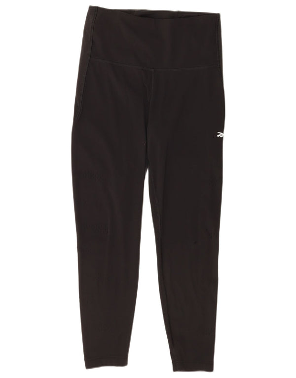Reebok Damen-Leggings mit hoher Taille, kleines schwarzes Nylon
