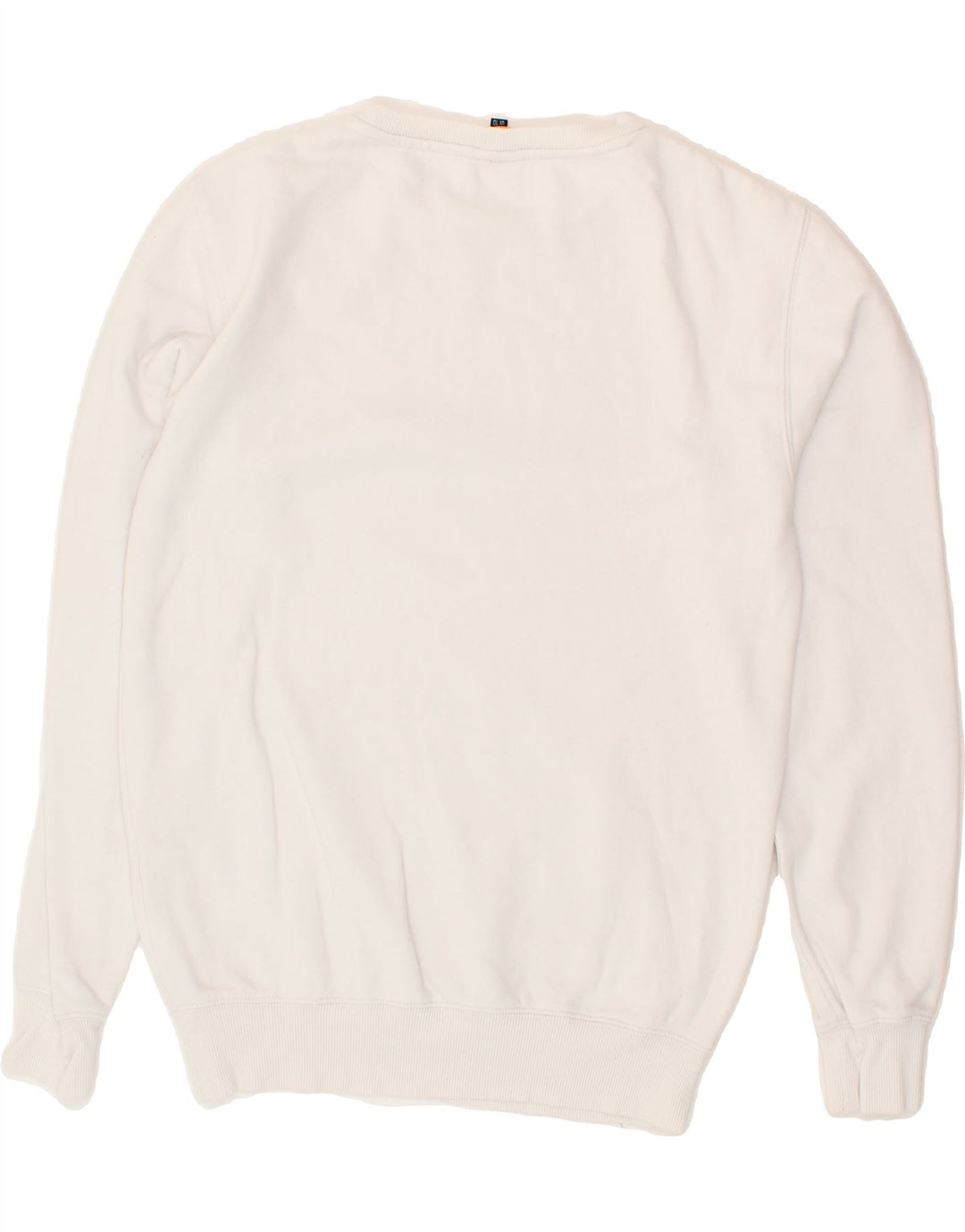 ELLESSE Womens Oversized Graphic Sweatshirt Jumper UK 10 Small White Vintage Ellesse and Second-Hand Ellesse from Messina Hembry 
