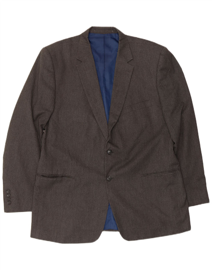 MARKS & SPENCER Herren-Blazer mit 2 Knöpfen, reguläre Passform, UK 46, XL, Grau