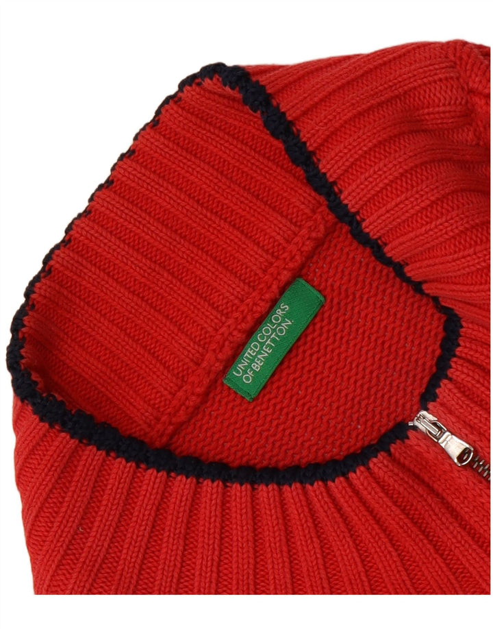 Benetton Damen-Cardigan mit Grafik, Gr. 8, Rot