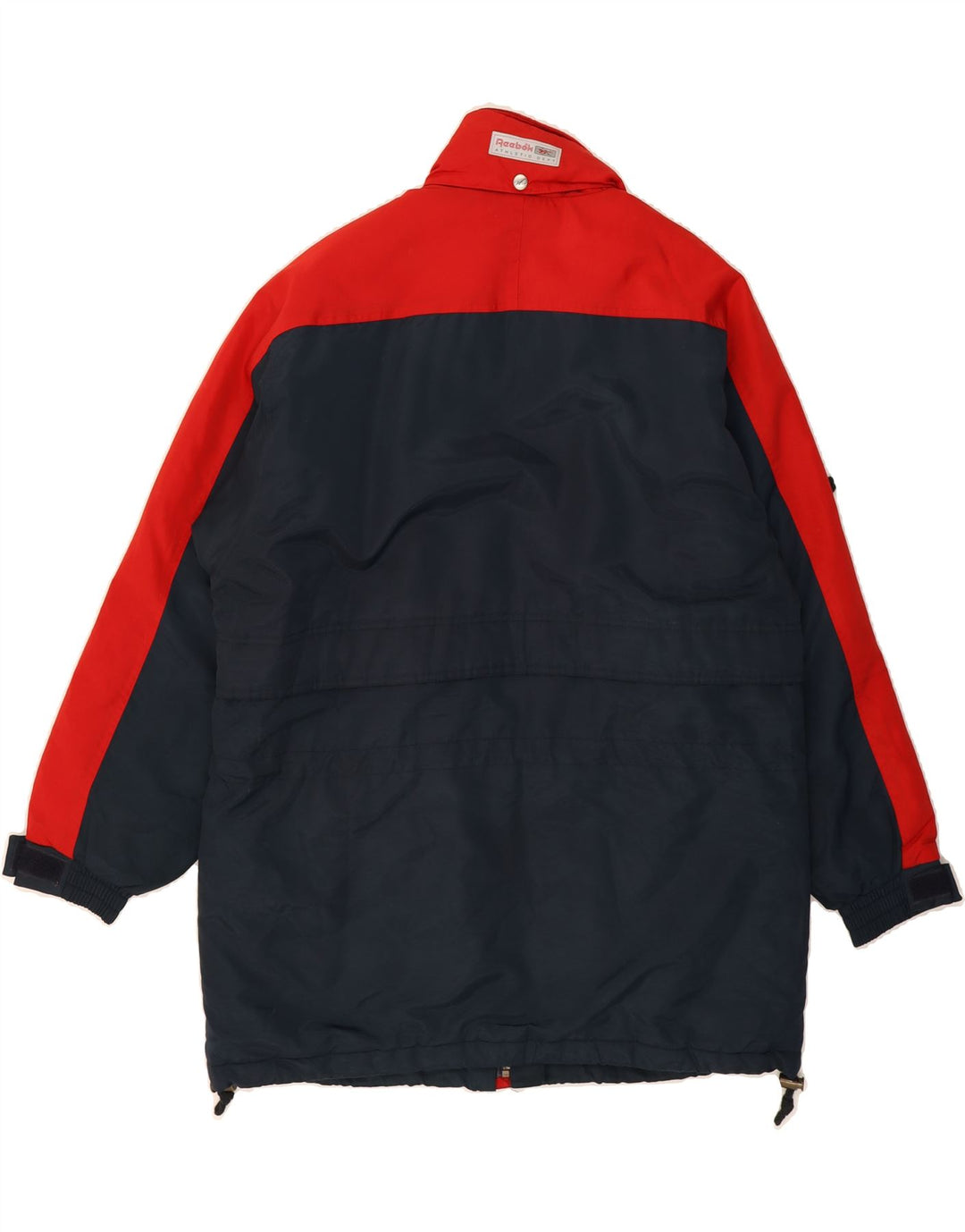 REEBOK Mens Windbreaker Jacket UK 38 Medium Navy Blue Colourblock Vintage Reebok and Second-Hand Reebok from Messina Hembry 