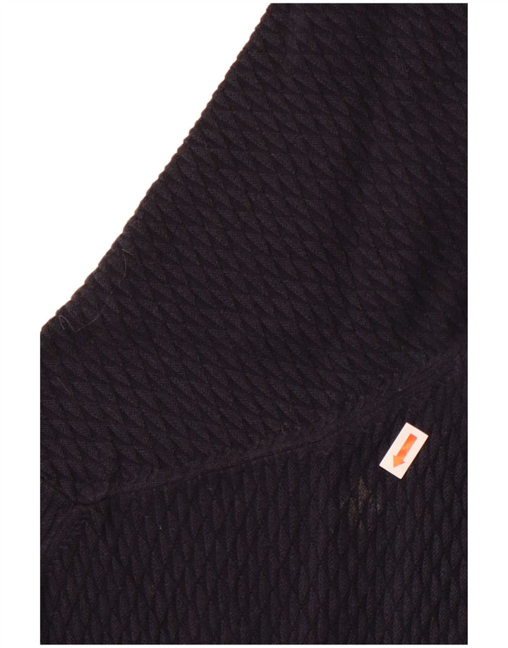 MASSIMO DUTTI Damen-Pullover mit U-Boot-Ausschnitt, Gr. 10, Größe S, Marineblau, Baumwolle