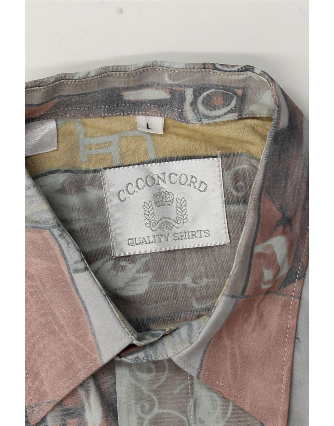 C.C.CONCORD Herren-Kurzarmhemd, groß, mehrfarbig, geometrisch