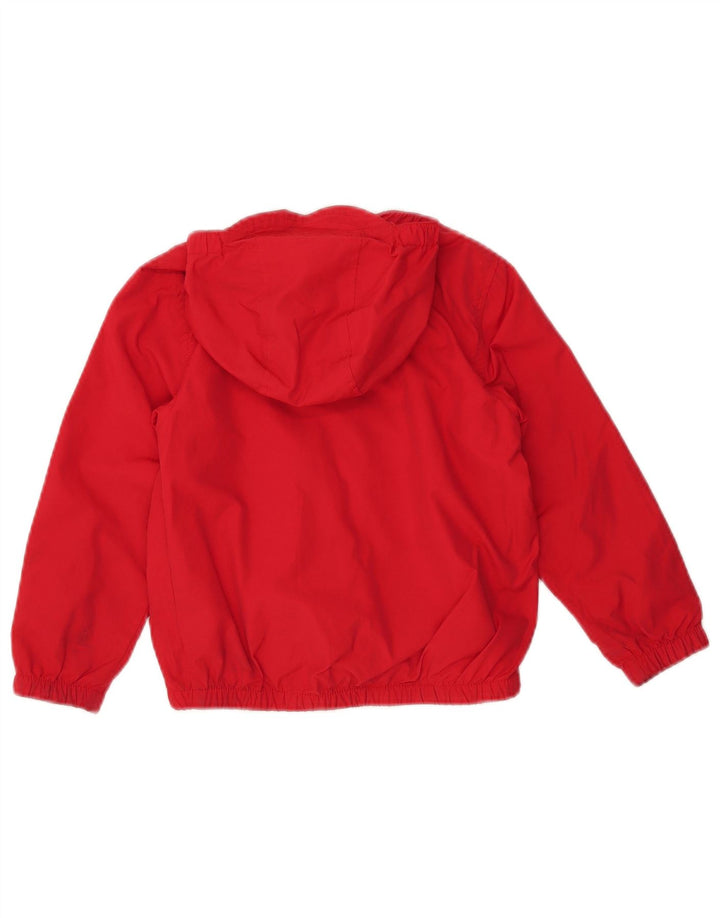 Lyle & Scott Jungen-Windbreakerjacke mit Kapuze, 5–6 Jahre, rote Baumwolle
