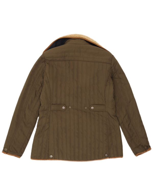 Crew Clothing Damen Wattierte Jacke UK 12 Medium Khaki Polyester