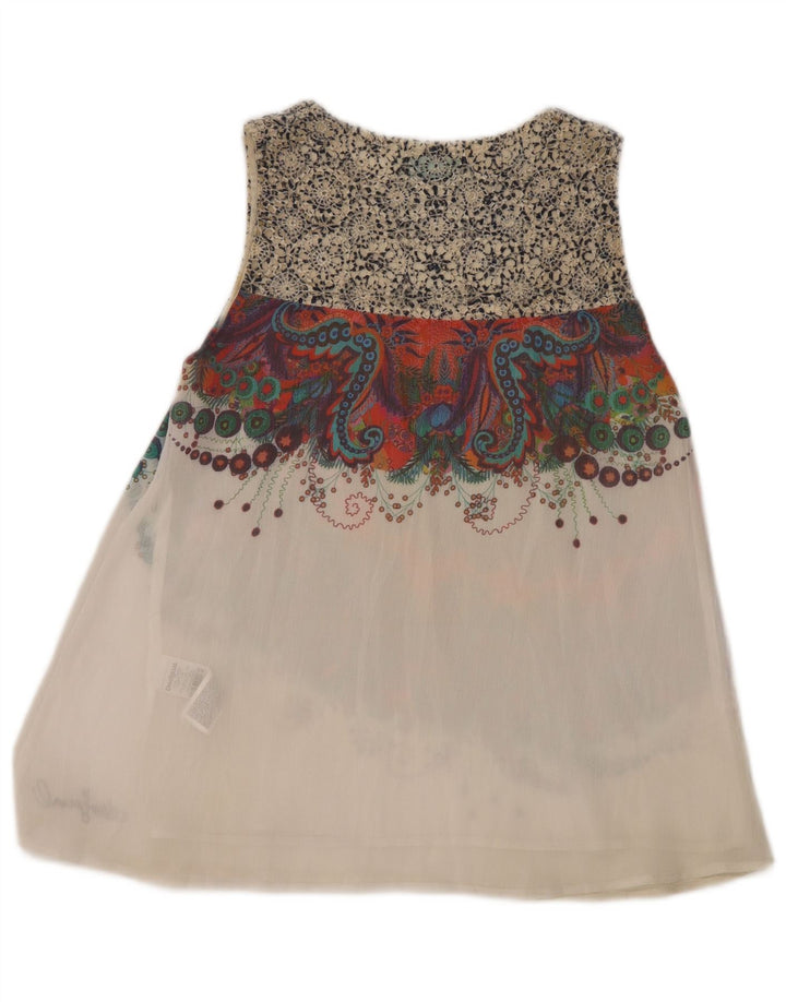 DESIGUAL Grafik-Blusenoberteil für Damen, UK 10, klein, mehrfarbig, Paisleymuster