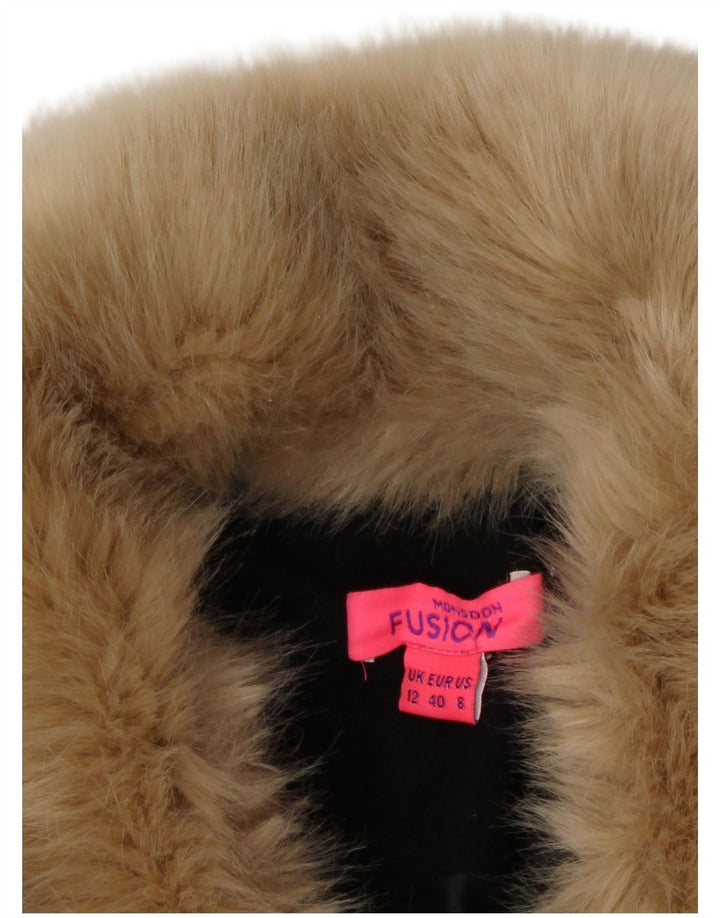 Monsoon Damen Prinzessinnenmantel UK 12 Mittelschwarze Wolle