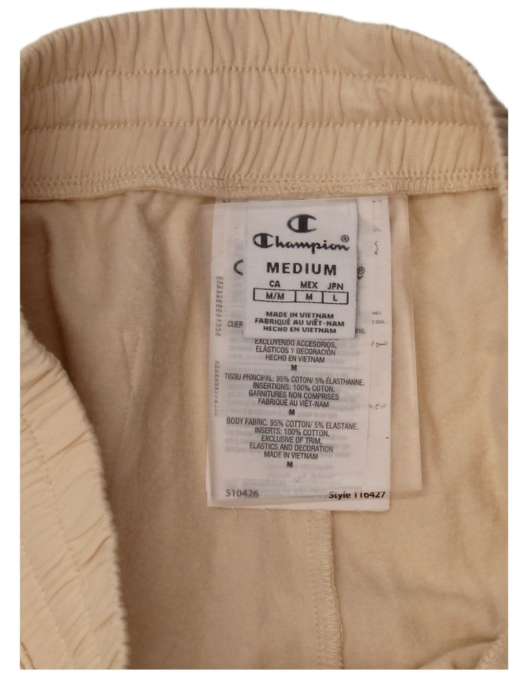 CHAMPION Damen-Trainingshose, Jogginghose, UK 14, mittelbeige Baumwolle