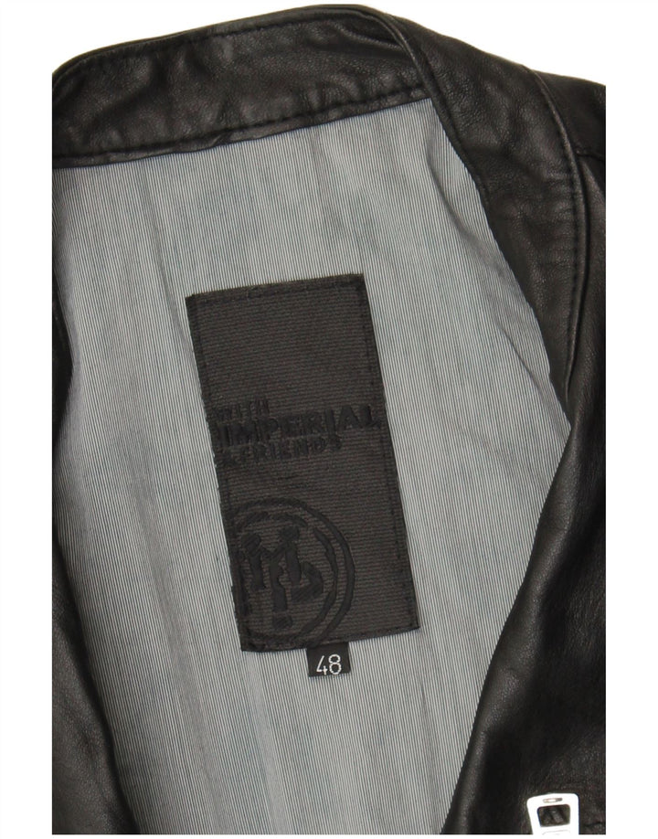 Imperial Damen Militärlederjacke IT 48 XL Schwarz