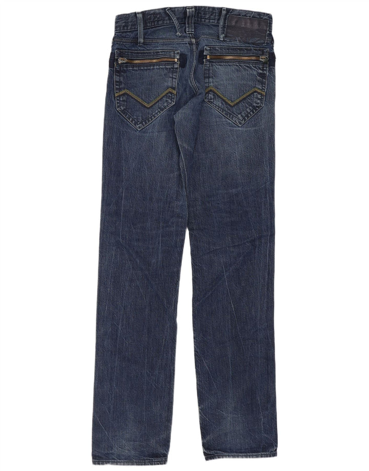 Energe Damen Liam Straight Jeans W31 L36 Blaue Baumwolle