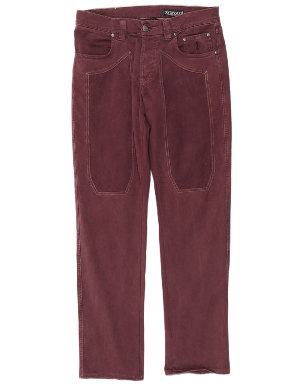 Jeckerson Herren Straight Jeans W32 L31 Kastanienbraune Baumwolle