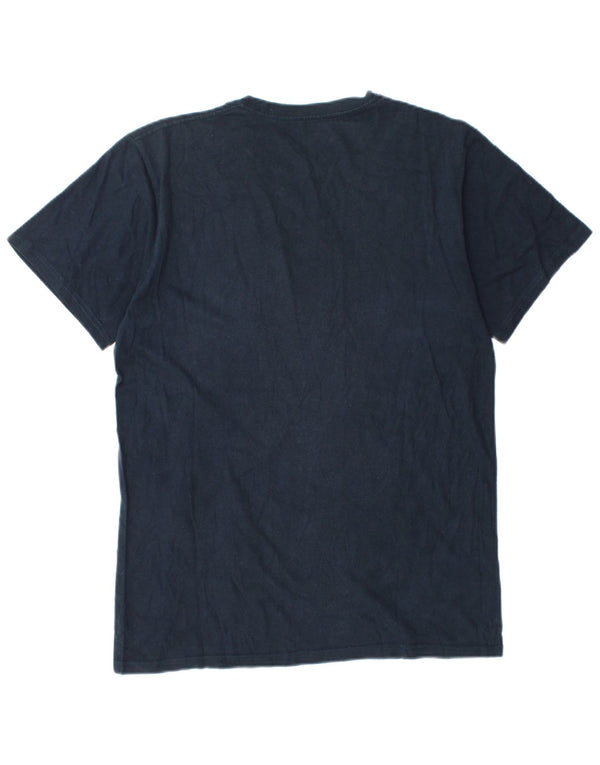 Hard Rock Herren-T-Shirt „Barcelona“ mit Grafik, mittlere marineblaue Baumwolle