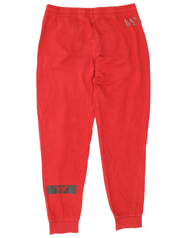 Emporio Armani Herren Grafik-Trainingshose, Jogginghose, XL, rote Baumwolle