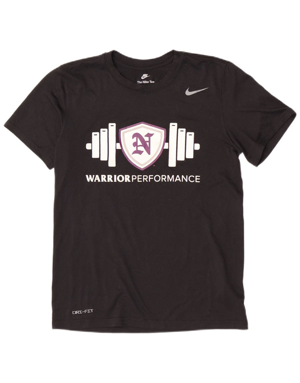 Nike Herren Dri Fit Graphic T-Shirt Top Small Schwarz Polyester