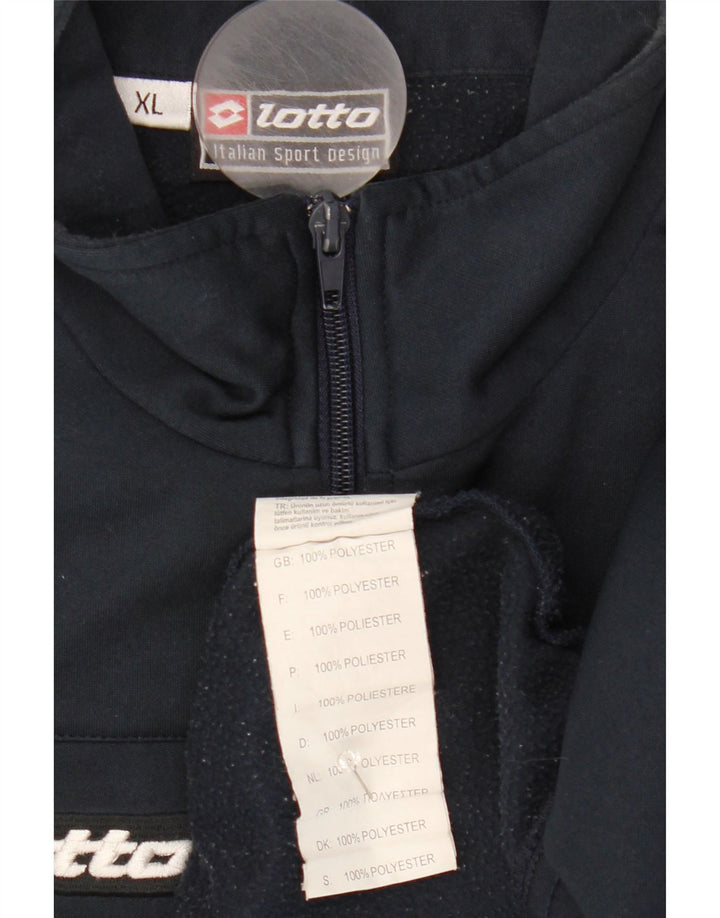 Lotto Herren-Sweatshirt mit Reißverschluss am Hals, XL, Marineblau, Polyester