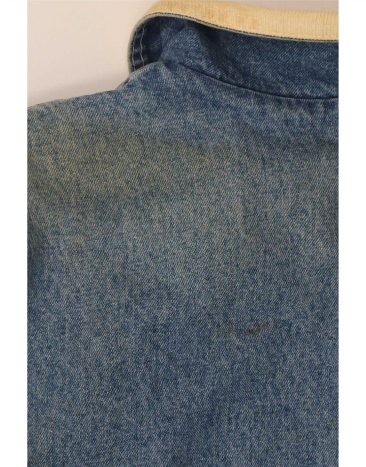 Outsider Herren-Sherpa-Jeansjacke, UK 40, große blaue Baumwolle