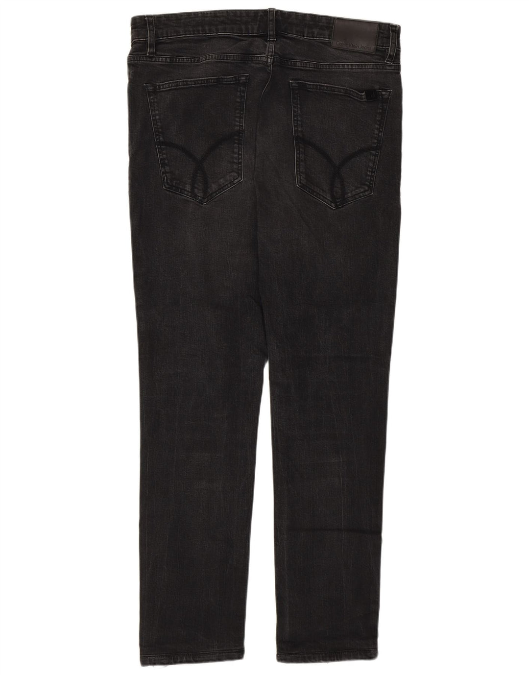 Calvin Klein Herren Tapered Jeans W33 L29 Graue Baumwolle