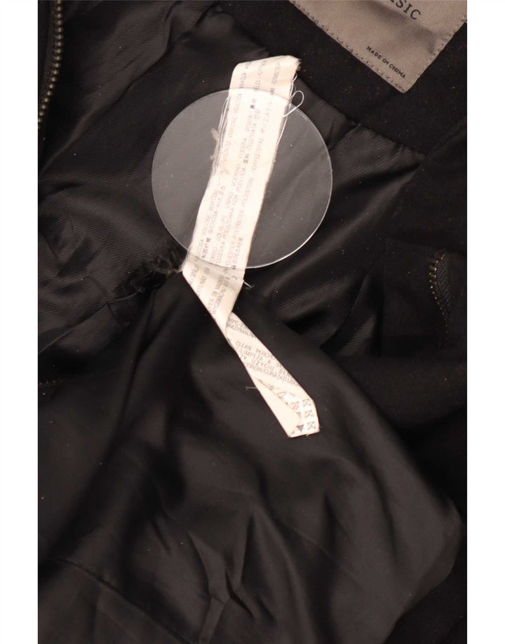 Zara Damen-Windbreaker-Mantel mit Kapuze, UK 18, XL, Schwarz, Polyester