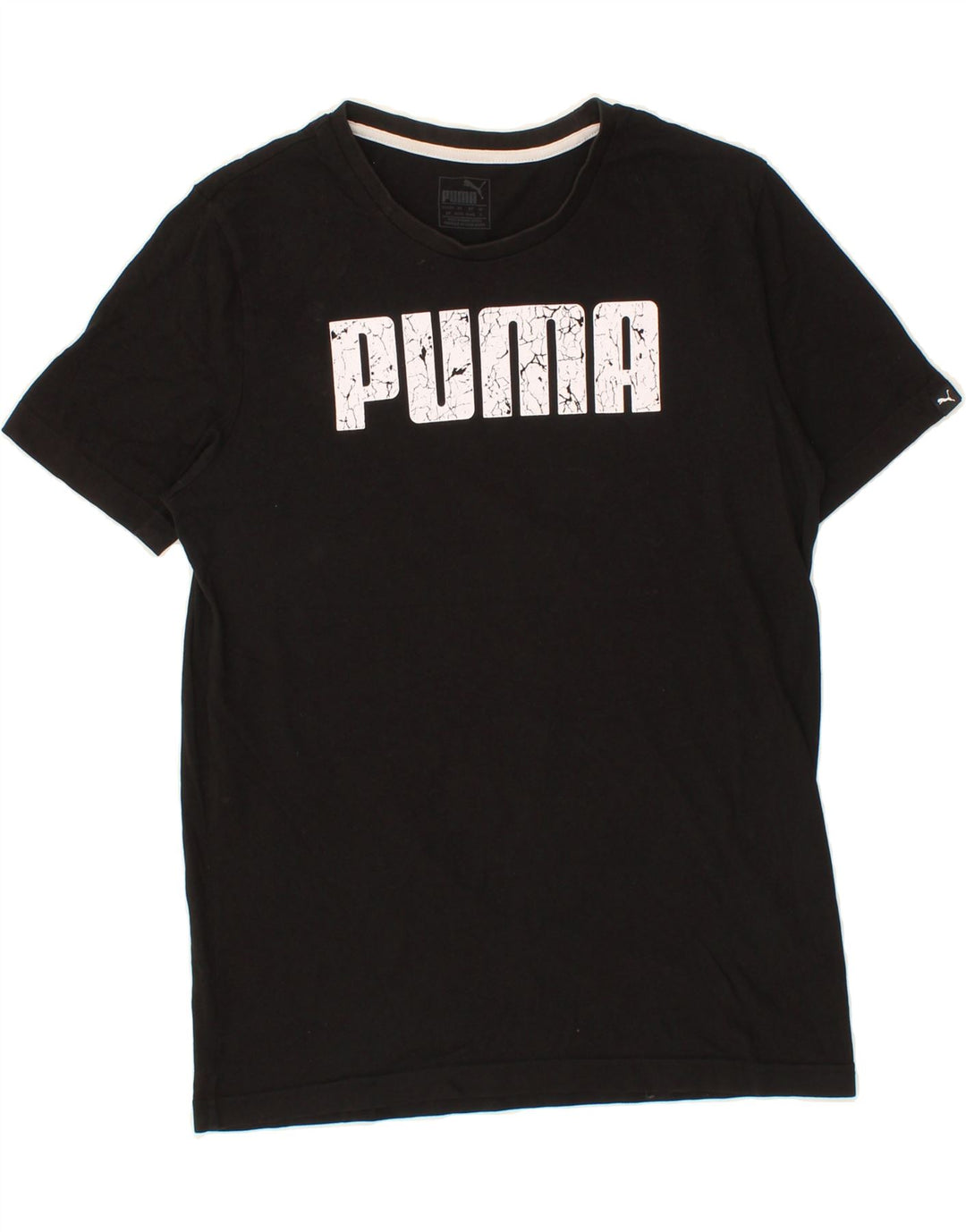 PUMA Mens Graphic T-Shirt Top Small Black Cotton Vintage Puma and Second-Hand Puma from Messina Hembry 