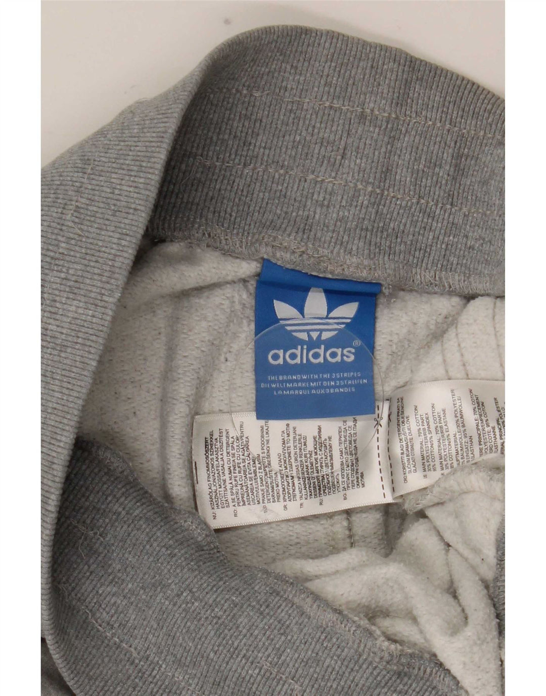 Adidas Herren Trainingshose Jogger mittelgraue Colourblock-Baumwolle
