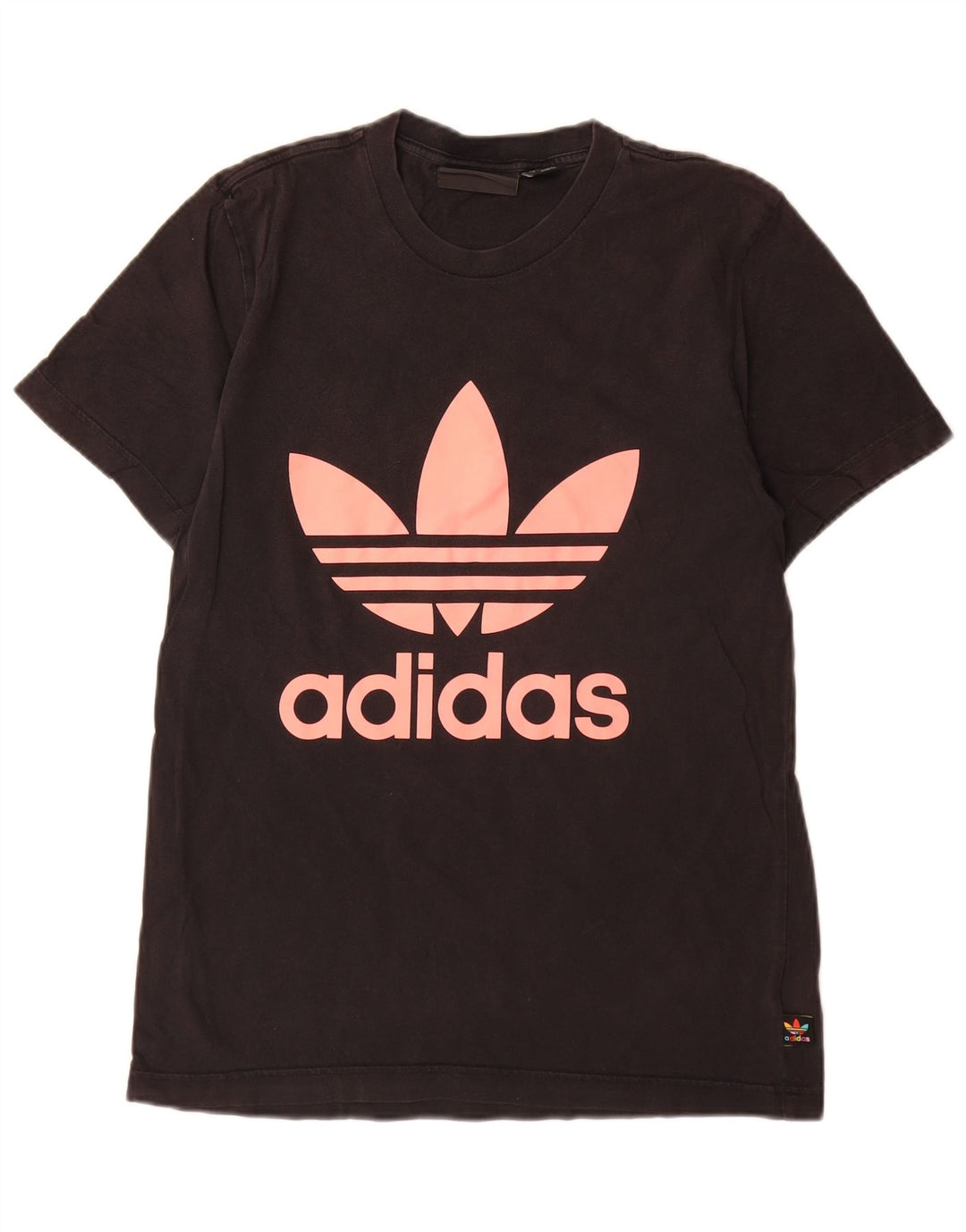 Adidas Damen Pharrell Williams Graphic T-Shirt Top Small Schwarz Baumwolle
