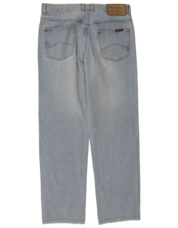 Marlboro Classics Herren Straight Jeans W33 L34 Blaue Baumwolle