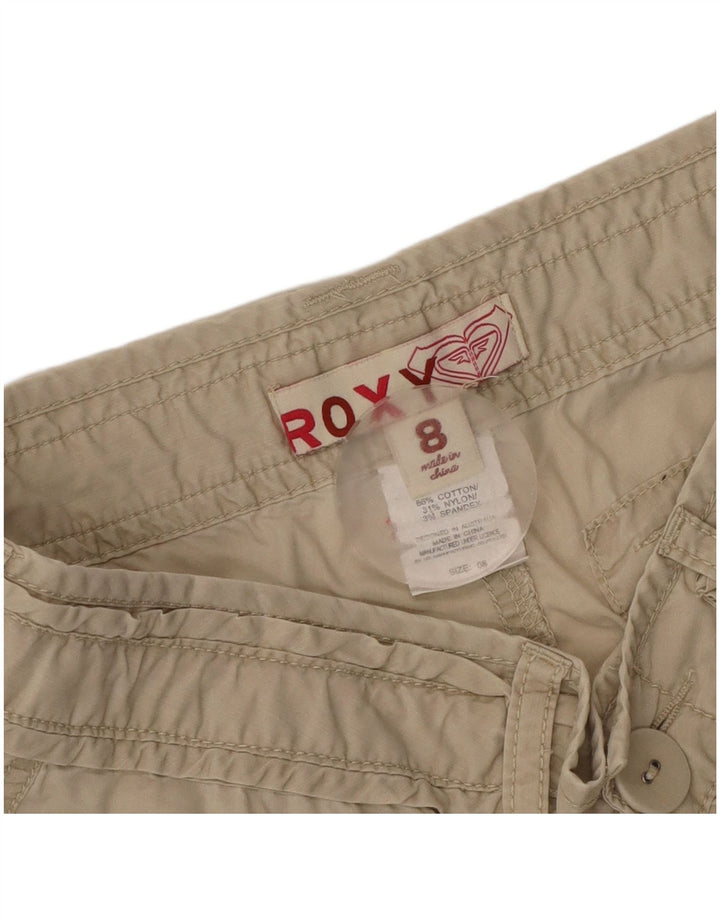 Roxy Damen Hotpants UK 8 Small W32 Beige Baumwolle