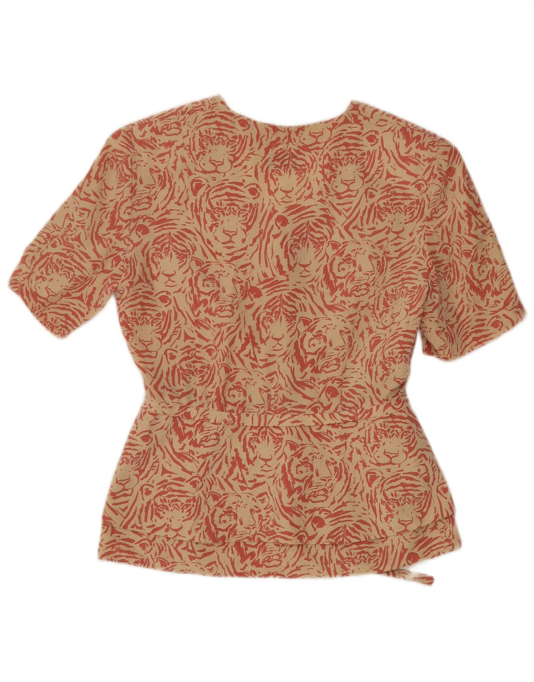 MARCO TESTA Damen-Blazer mit 3 Knöpfen, IT 42, Mittelbeige mit Tiermuster