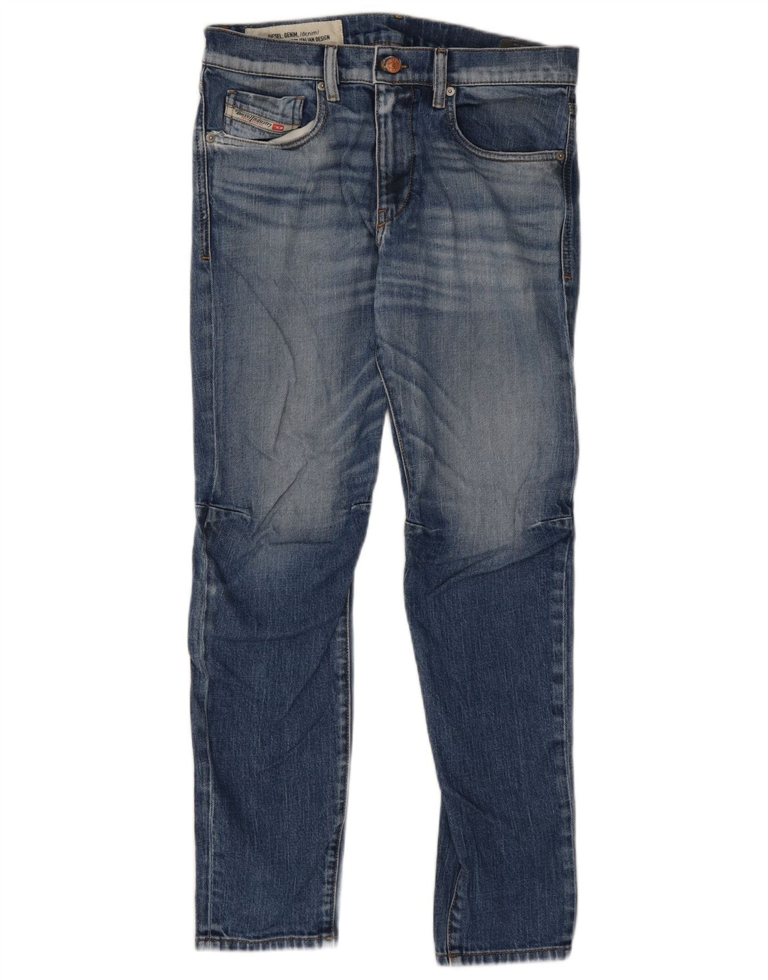 Diesel Herren D-Strukt Slim Jeans W32 L30 Blaue Baumwolle