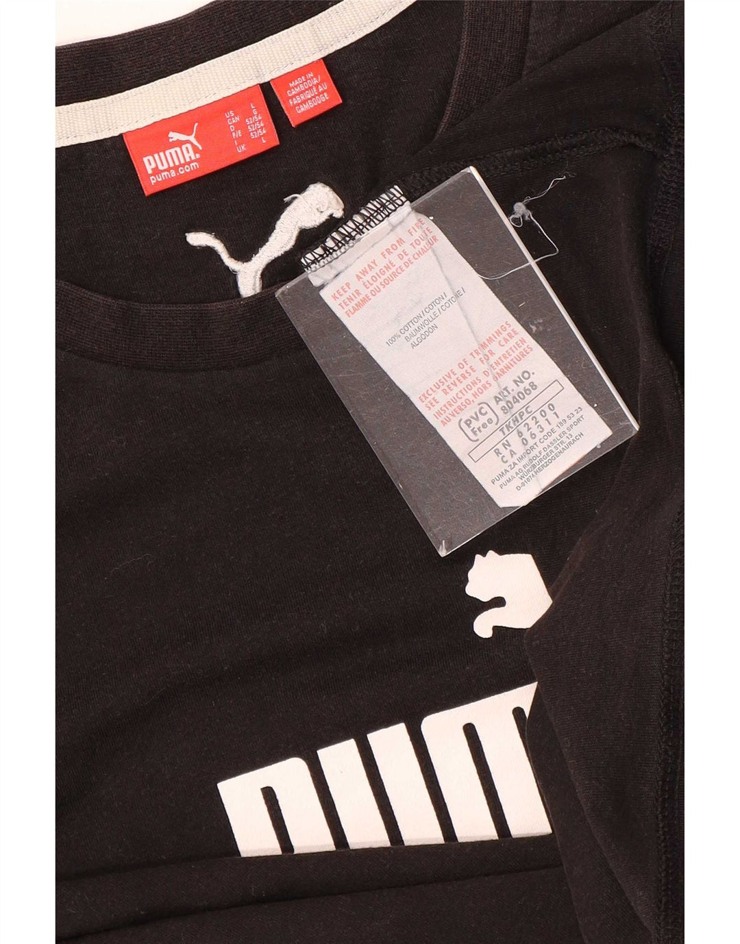 Puma Herren-T-Shirt mit Grafik, groß, braune Baumwolle