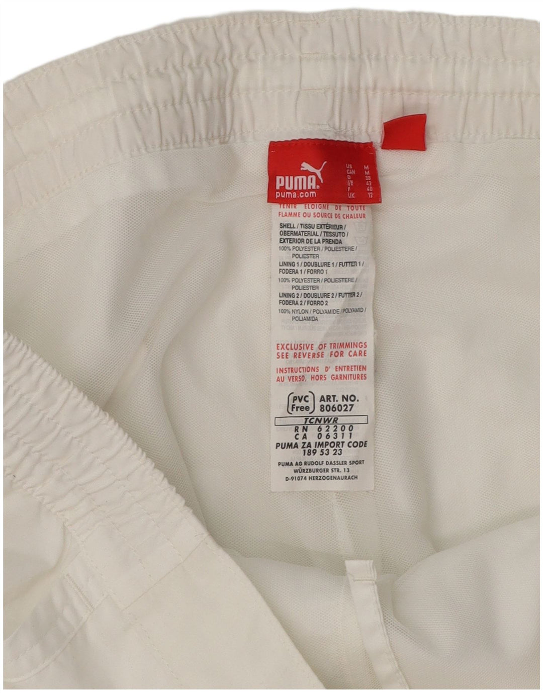 PUMA Damen-Trainingshose, UK 12, Mittelweiß, Polyester