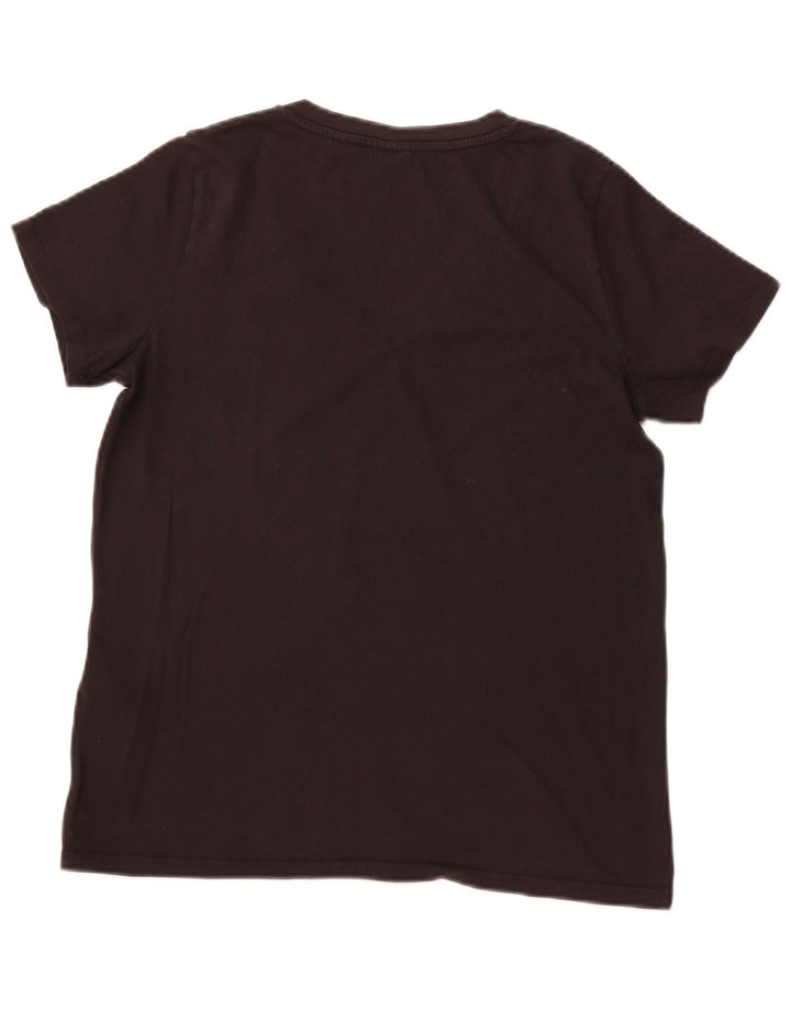 LEVI'S Damen T-Shirt Top UK 12 Mittelschwarze Baumwolle