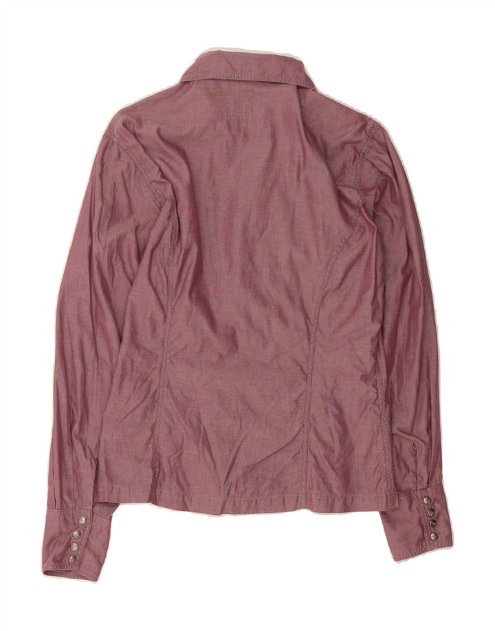 LAURA BIAGIOTTI Womens Shirt UK 14 Medium Maroon Vintage Laura Biagiotti and Second-Hand Laura Biagiotti from Messina Hembry 