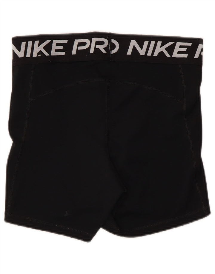 Nike Damen Dri Fit Graphic Sport Shorts UK 12 Medium Schwarz Polyester