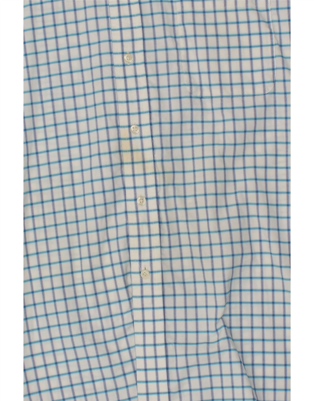 CHAPS Mens Classic Fit Shirt  Size 16 16 1/2 Large Blue Check Cotton Vintage Chaps and Second-Hand Chaps from Messina Hembry 