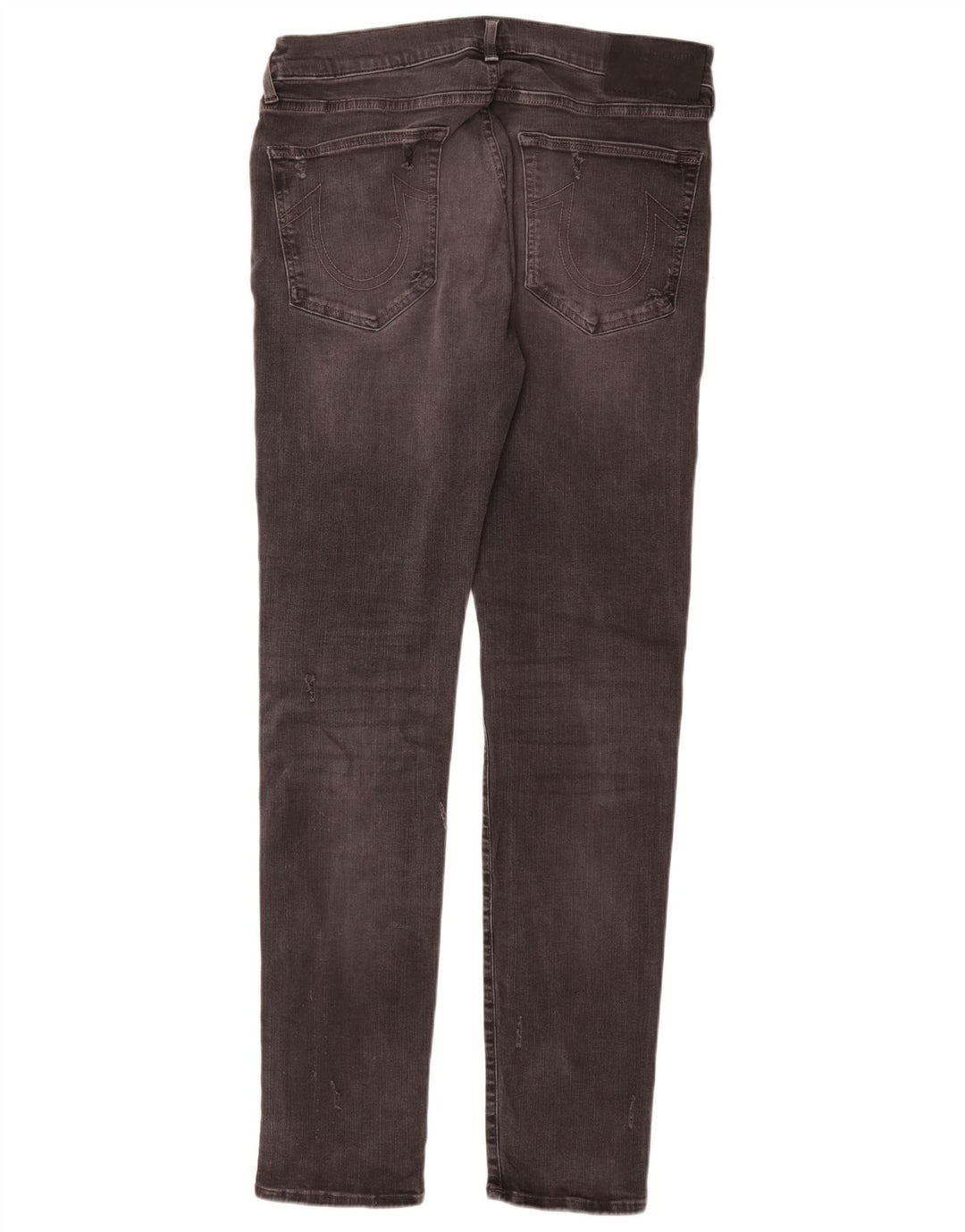 True Religion Herren Distressed Slim Jeans W36 L34 Graue Baumwolle