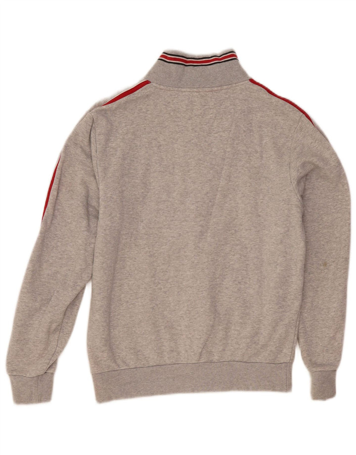 Ellesse Damen-Trainingsanzugoberteil, Jacke, UK 10, Größe S, grau gefleckte Baumwolle