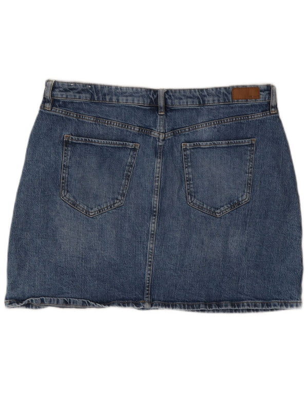 Fat Face Damen Jeansrock UK 16 Large W38 Blaue Baumwolle