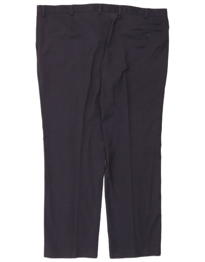 Marks & Spencer Herren-Anzughose mit normaler Passform, W44, L31, marineblaue Wolle