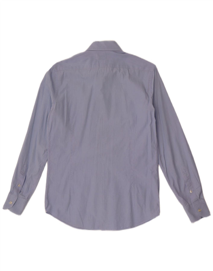 MASSIMO DUTTI Herrenhemd Größe 38 38 Mittelblauer Nadelstreifen