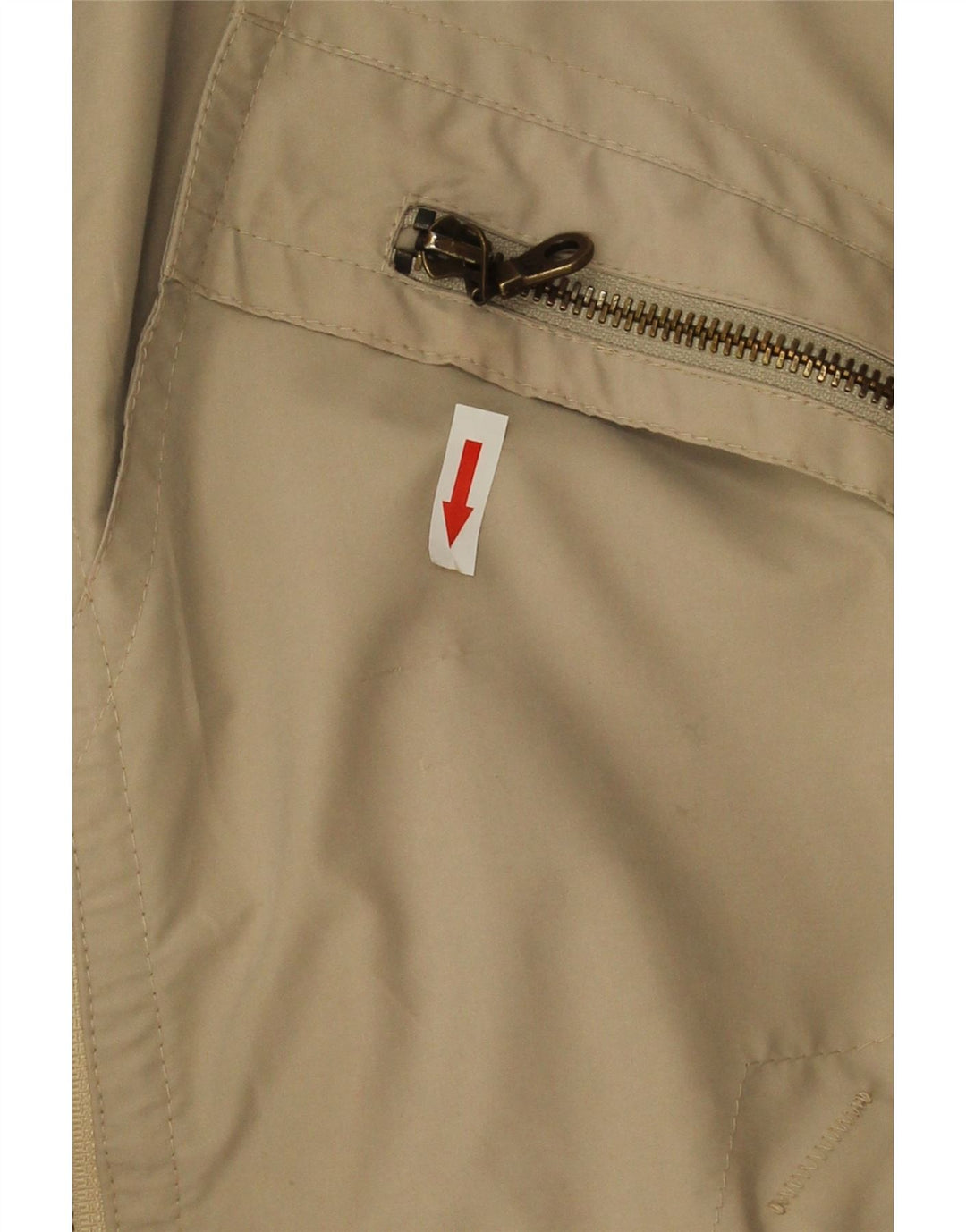 Vintage Damen Regenjacke UK 18 XL Beige Colourblock Polyester