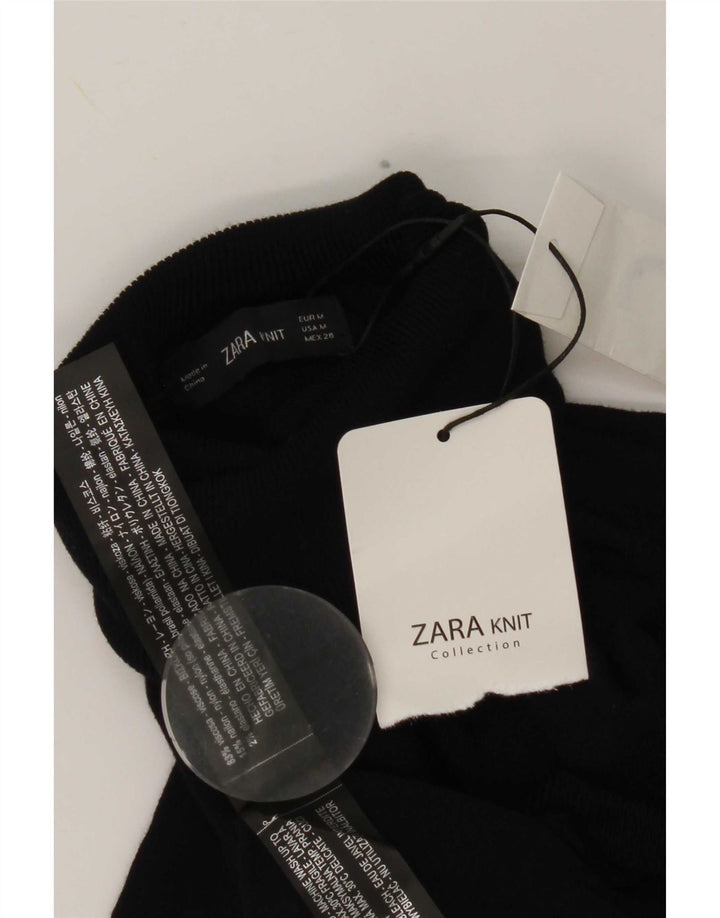 Rollkragenpullover für Damen von Zara, Gr. 12, mittleres Marineblau aus Viskose