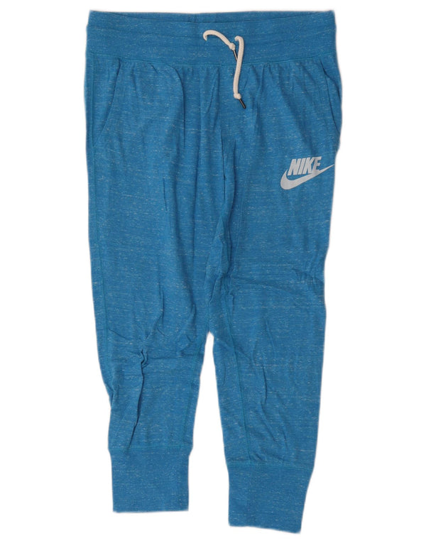 Nike Damen-Trainingsanzug mit Grafik, Jogginghose, UK 10, Größe S, blau gefleckt