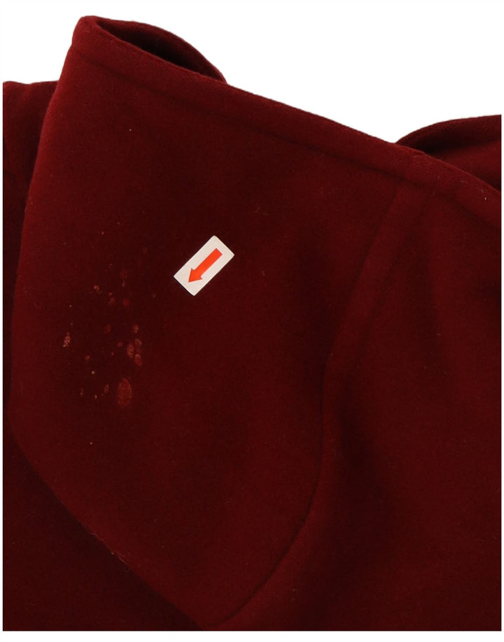 Vintage Damen Dufflecoat mit Kapuze IT 52 2XL Rote Wolle
